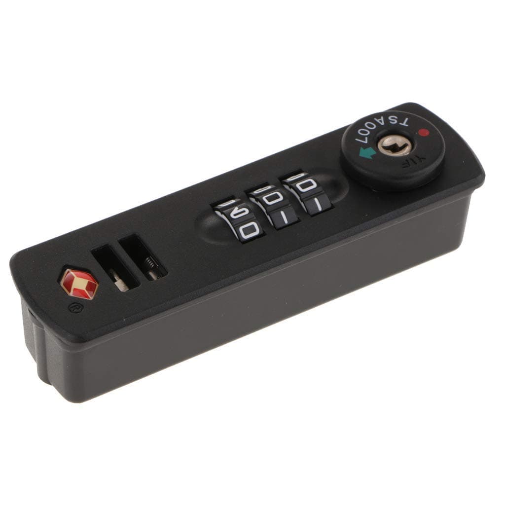 BSGP1PC Combination Lock,TSA007 Luggage Travel Lock & 3 Digit(Set Many Different Combinations) for Bag Case, Cloth/PC Box, Suitcase - Black