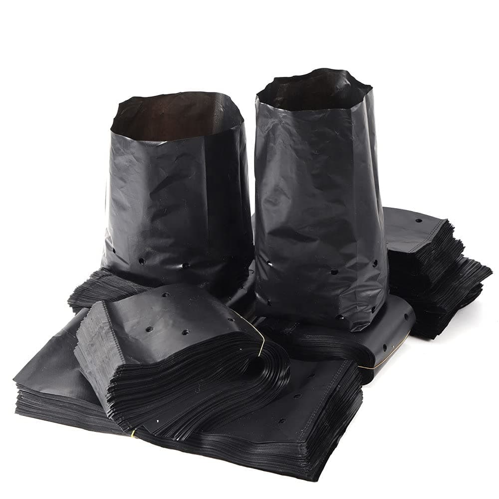Go Garden Plastic UV Protected Poly Grow Nursery Plant Bags | Plant Bags for Home Garden |(Black, 15 x 16 inch) -25 Qty
