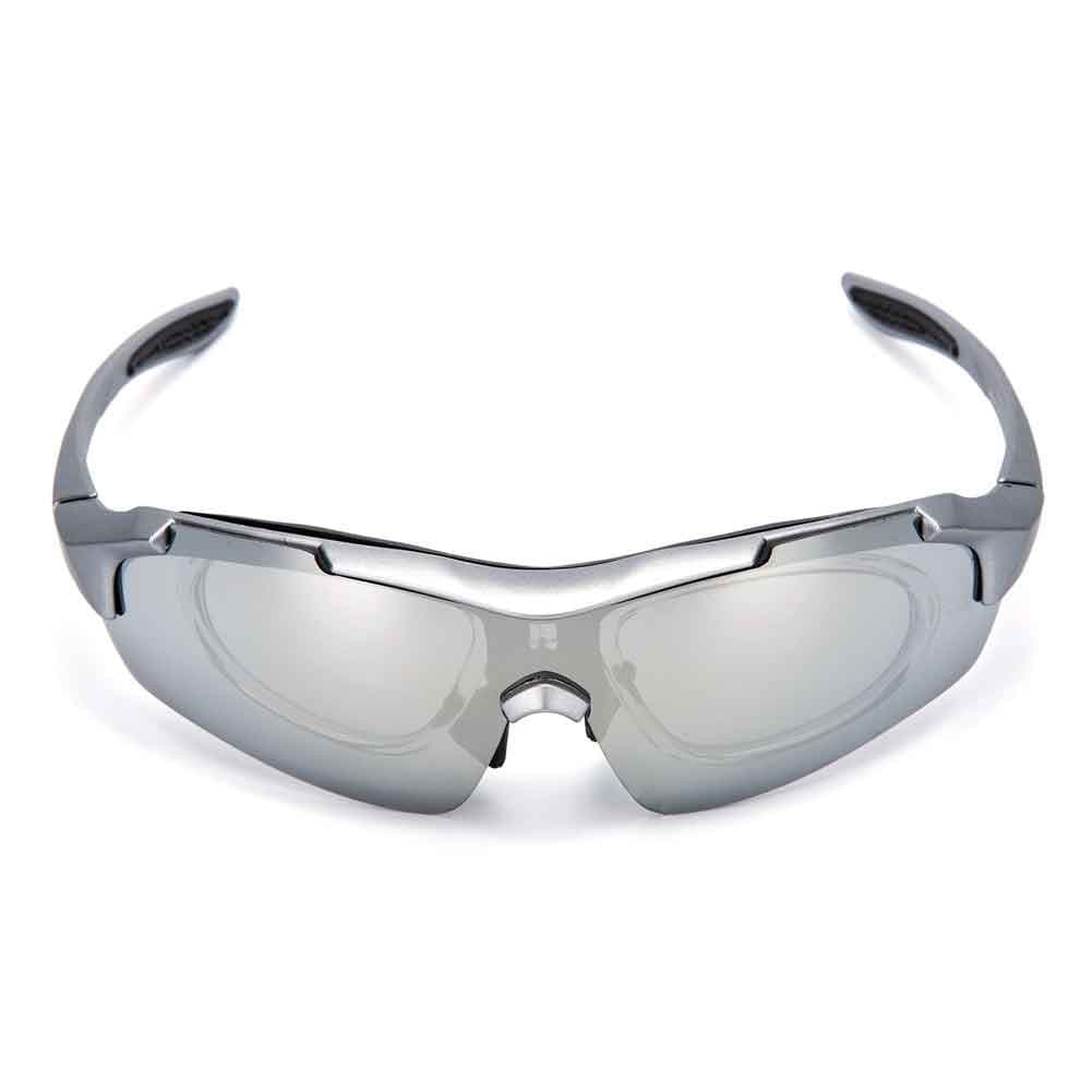 Sports Cycling Sunglasses for Men Women Cycling Riding Running Glasses (silver gray)