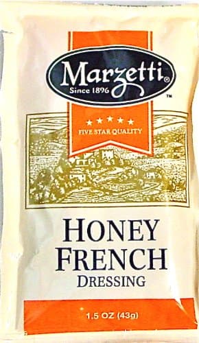 Honey French Dressing 1.5 oz Contains Sugar - 25 pack