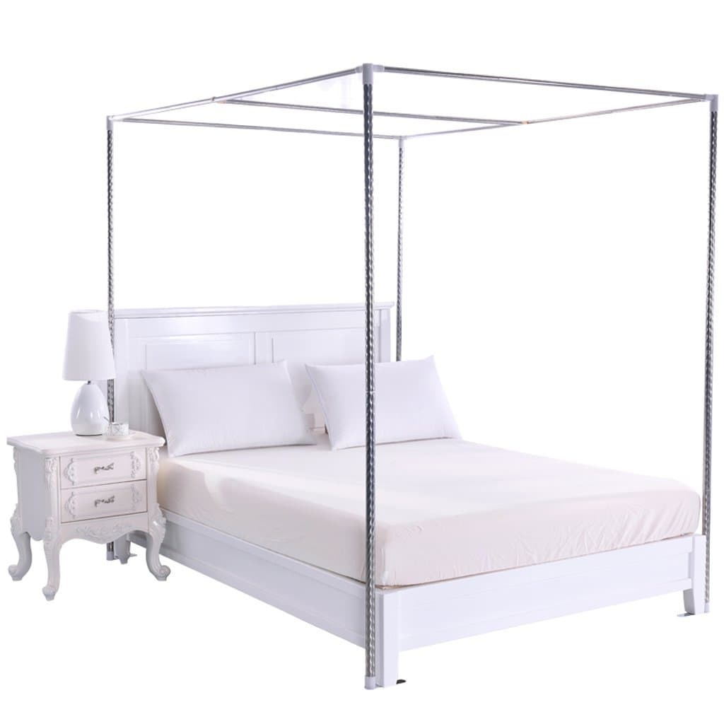 4 Corner Bed Canopy Frame Post Bracket-Twin/Twin XL/Full/Queen/King/California King Size Fit for Four Corner Bed Mosquito Netting Curtain (Full, 22MM Stainless Steel Bed Frame)