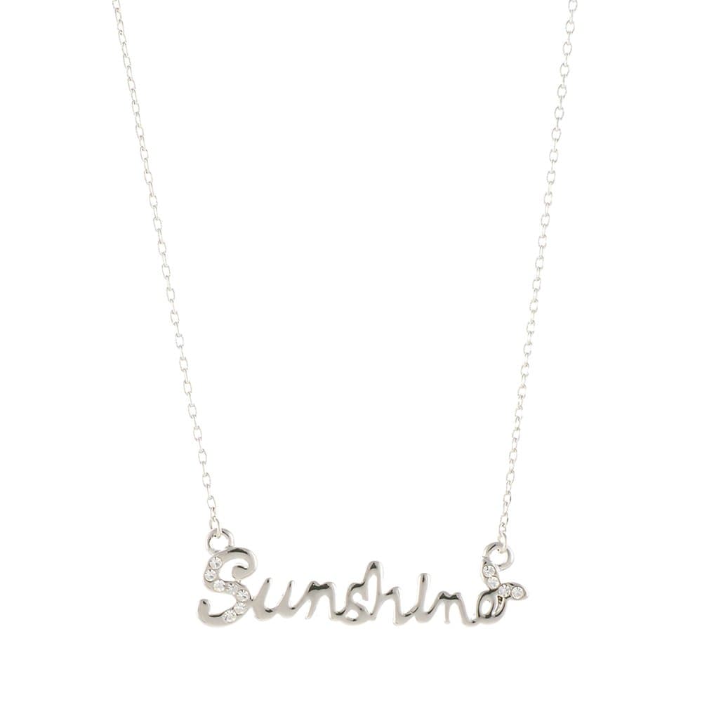 AaishwaryaSunshine Word Silver Pendant Necklace For Women & Girls