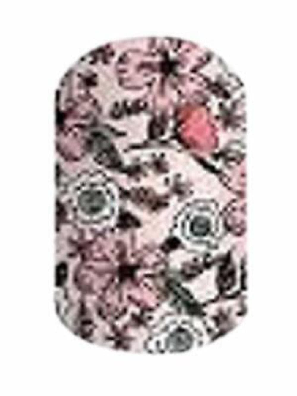 Blushing Bliss - Jamberry Nail Wraps - Full Sheet - June 2017 Stylebox F2 - Pink Floral