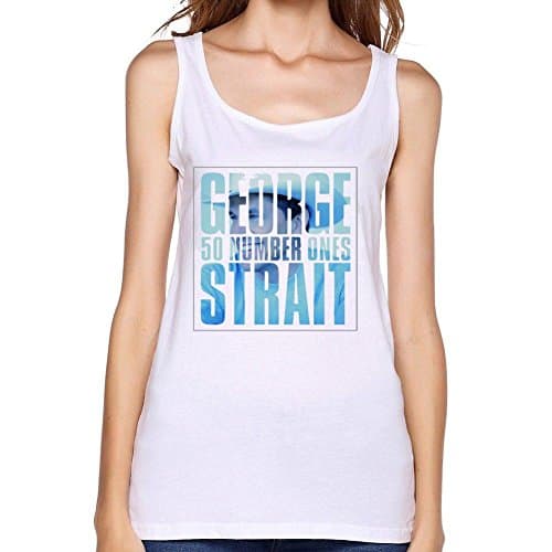 FUSHUO90WTT Women's George Strait 50 Number Ones top Size XXL White