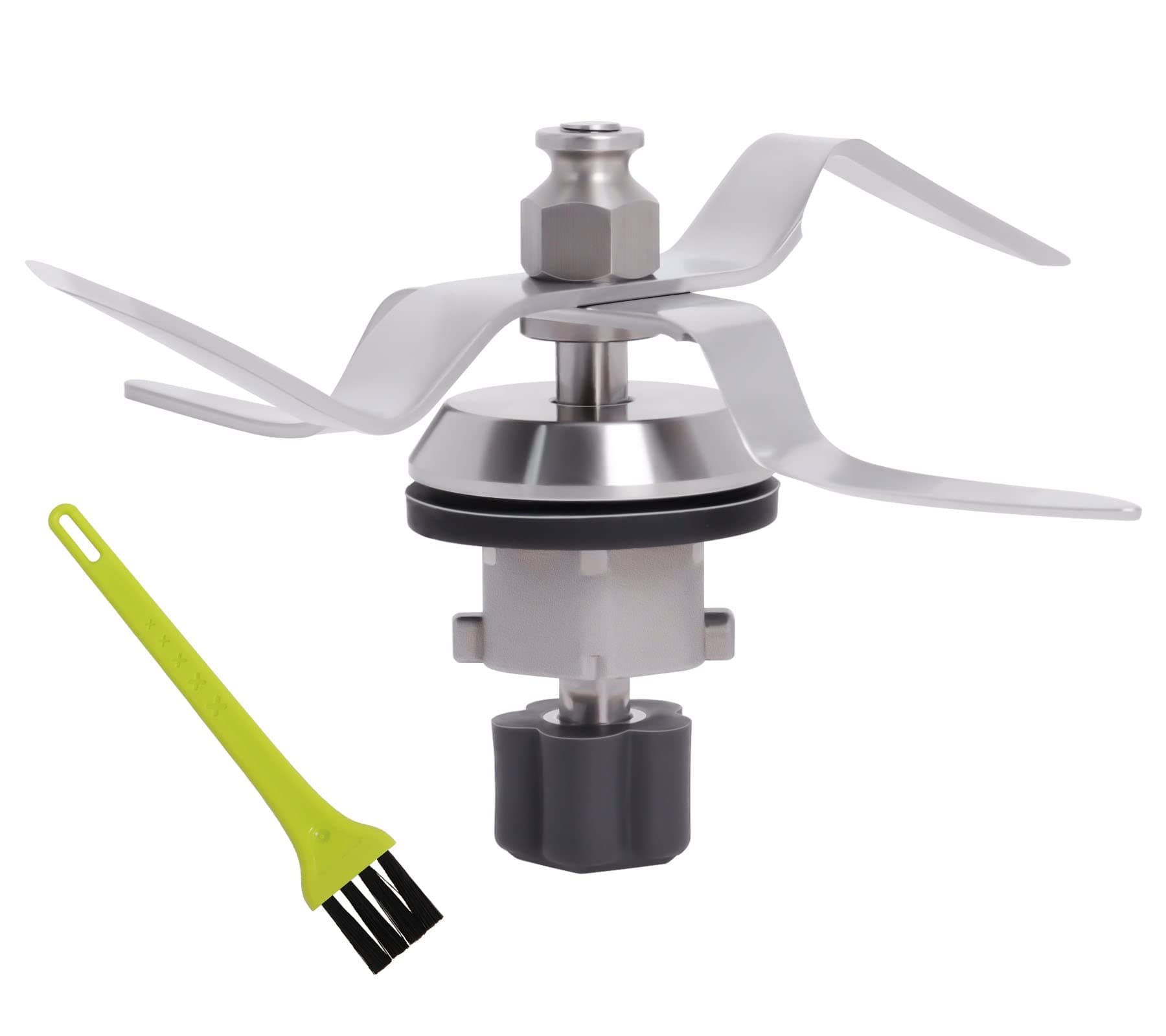 PowekaStainless Steel Replacement Blade Compatible with Silvercrest Monsieur Cuisine Connect Kitchen Robot with Gasket and Cleaning Brush