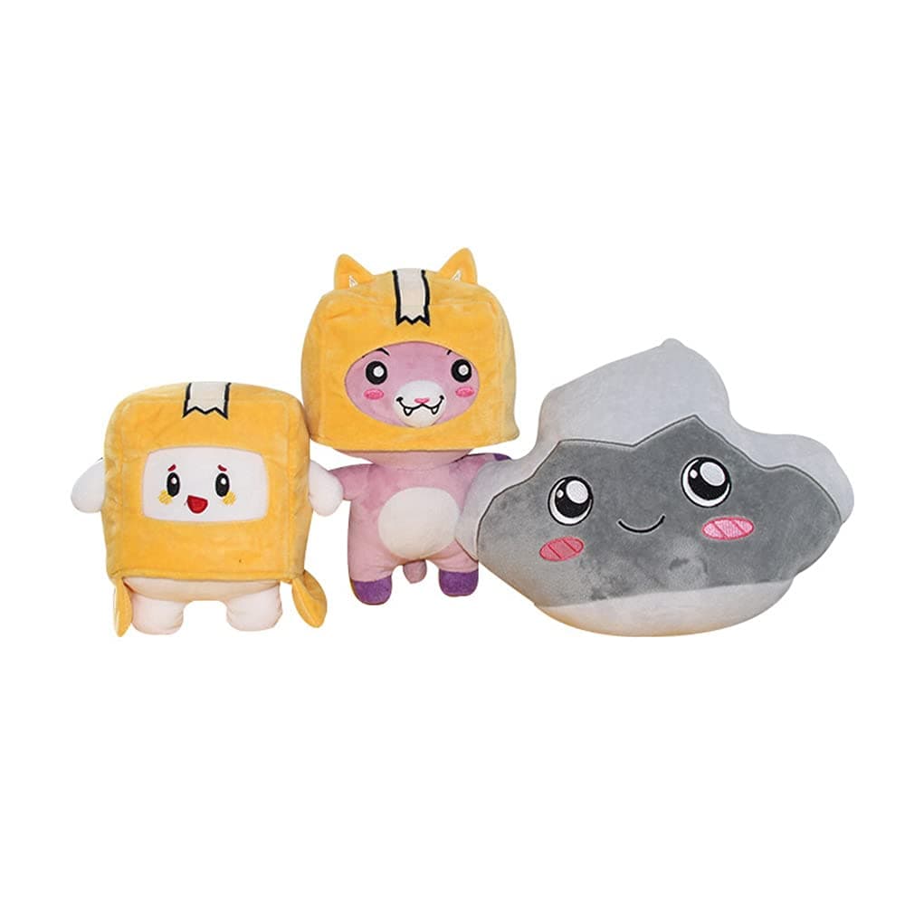Foxy and Boxy and Rocky Plush Lanky Toys Removable Anime Soft Stuffed Doll for Kids and Fans (Foxy+Boxy+Rocky)