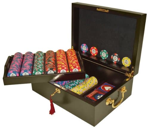 Paulson World Tophat & Cane 500 Clay Chips with Mahogany Case