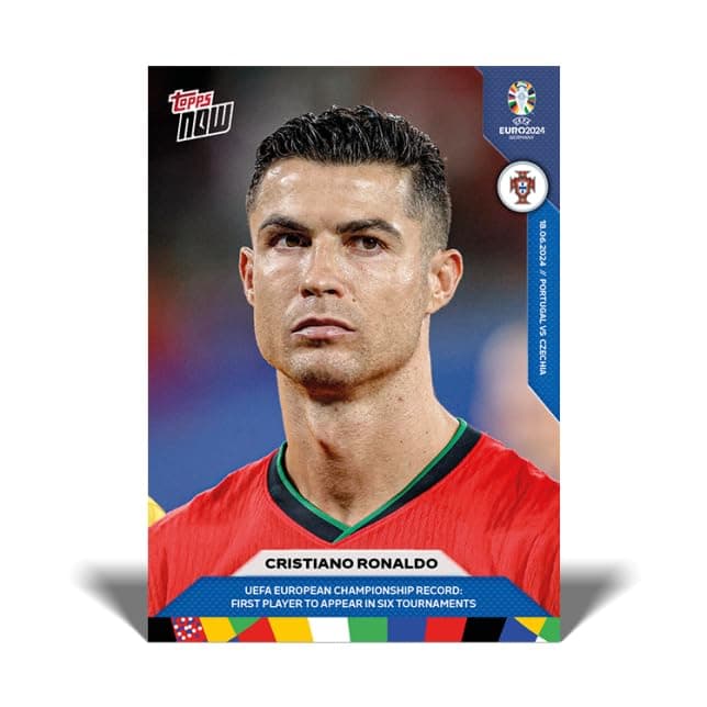 2024 Topps Now UEFA Euro Cup Cristiano Ronaldo #015 Soccer Card