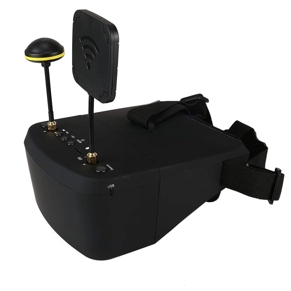 SoloGood EV800D FPV Goggles with DVR 5.8G 40CH 5 Inch 800x480 Diversity Video Headset Build in 3.7V 2000mAh Battery