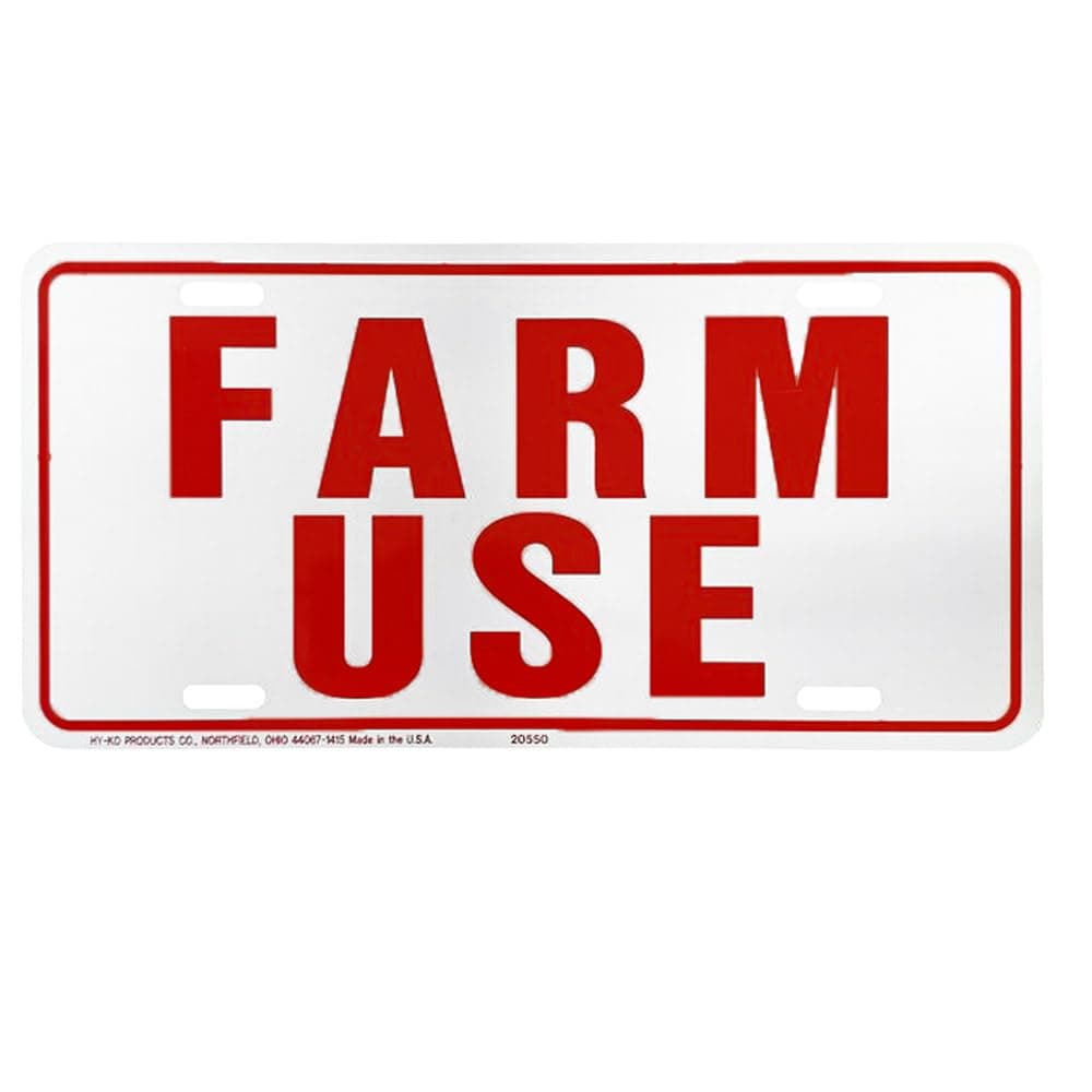 Hy-Ko Products 361951 Farm Use Id Tag White/Red, 6(h) x 12(w) -Inches, red/White