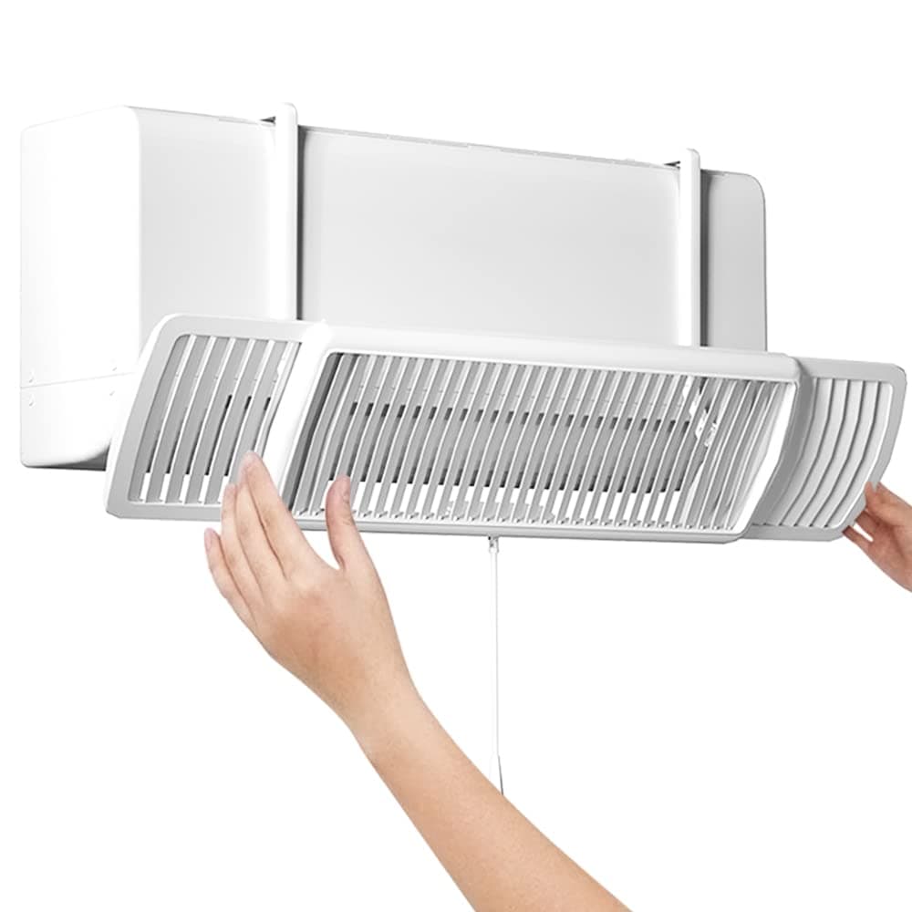 Gluckluz Air Conditioner Deflector Adjustable Air Flow Deflector Windshield Telescopic Confinement Air Conditioning Wind Baffle with Length 60-95cm for Wall Mounted Air Conditioners