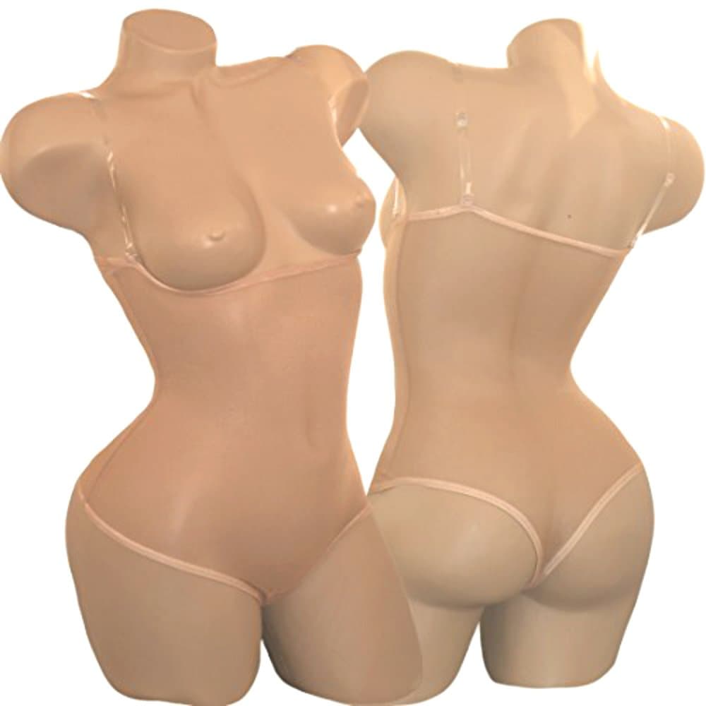 Dancers World Ltd (UK Seller) New Skin Tones Belly Dance Body Stocking with Straps Leotard Unitard Powermesh Underbust with Thong