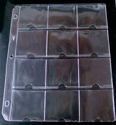 Lead Dog 25 Vinyl 12-Pocket Pages for 2.5x2.5 Holders