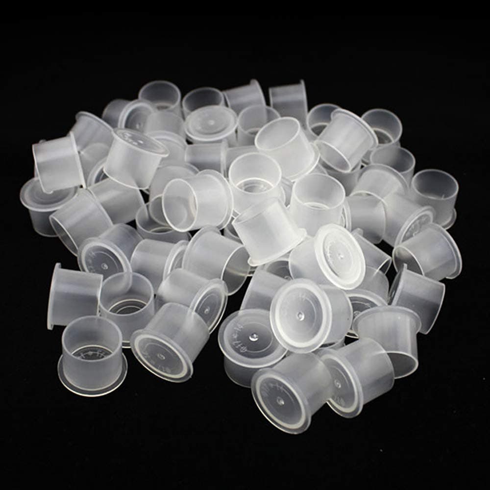Tattoo Ink Caps - SOTICA 300pcs Tattoo Ink Cups with Base Mixed Size #11 Small #14 Medium #17 Large Plastic Tattoo Caps for Ink Tattoo Supplies(300pcs Mixed)