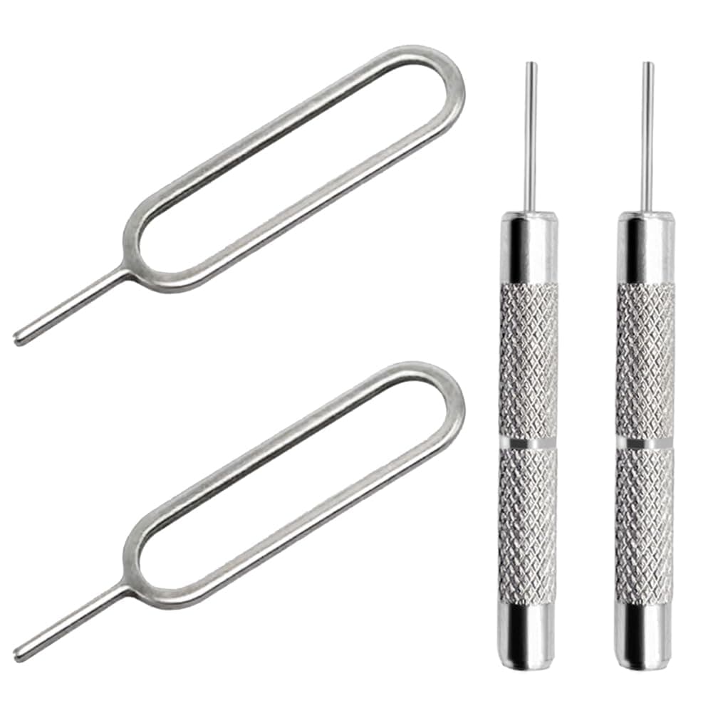 4 Pcs SIM Card Removal Openning Tool Tray Eject Pins Needle Opener Ejector Compatible with All iPhone iPad HTC Samsung Galaxy Cell Phone Smartphone Watchchain Link Remover