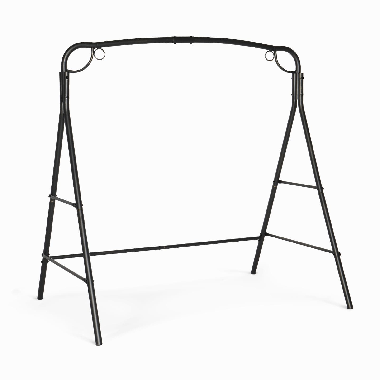 VINGLI Upgraded Metal Porch Swing Stand with Antique Bronze Finish, Heavy Duty 660 LBS Weight Capacity Steel Swing Frame with Extra Side Bars, Powder Coated Hanging Swing Frame Set for Outdoors