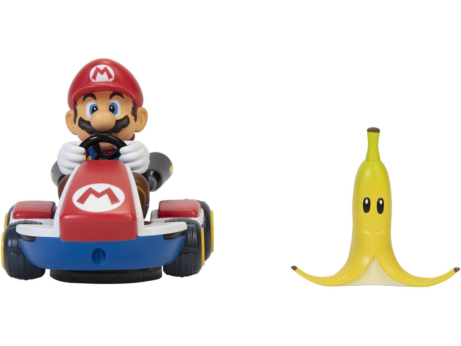 Super Mario Spin Out Mariokart Mario Racer Vehicle with 360 Spins, Wind Up and Go! Includes One 2.5” Mario Action Figure