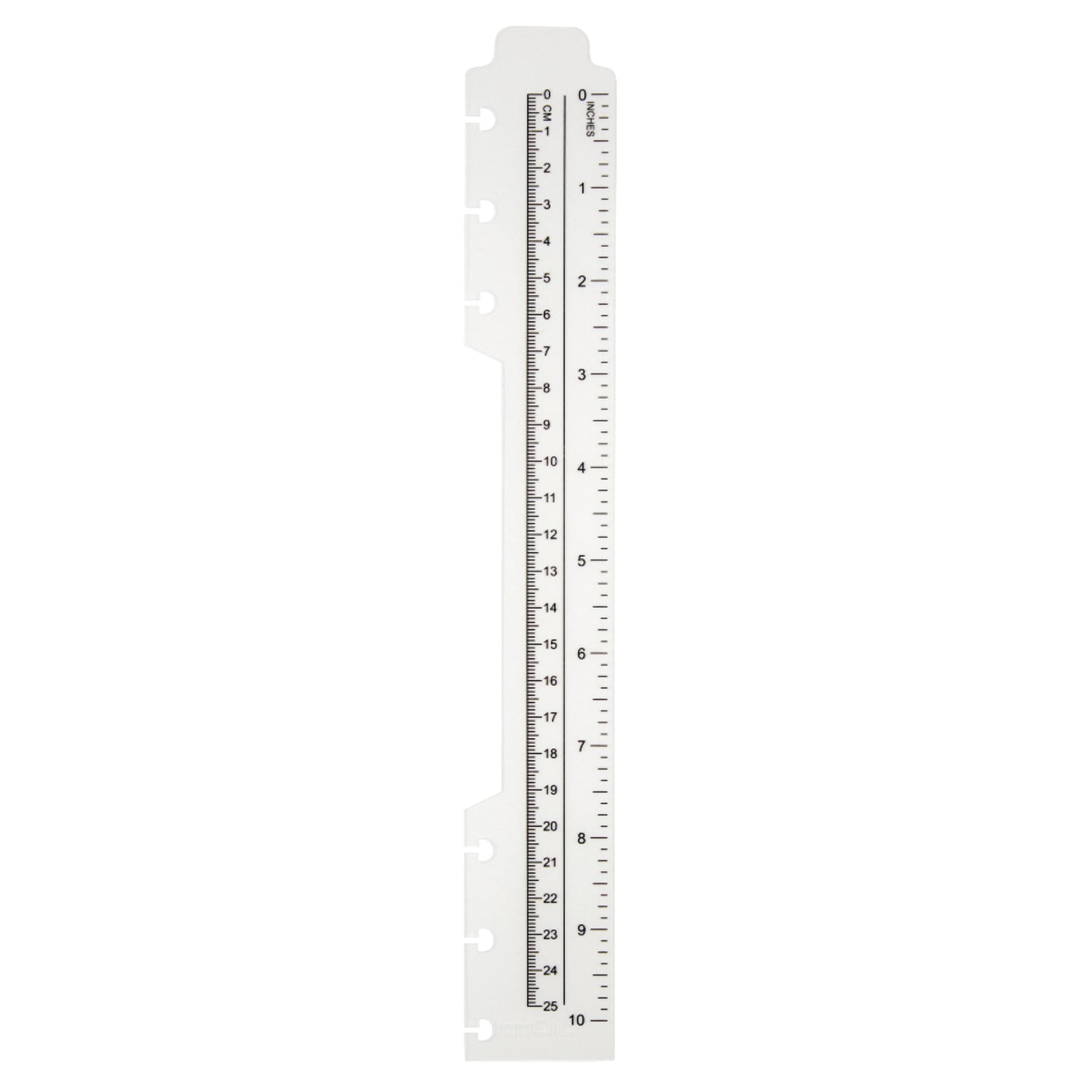TUL Custom Note-Taking System Discbound Plastic Ruler, 10", Clear