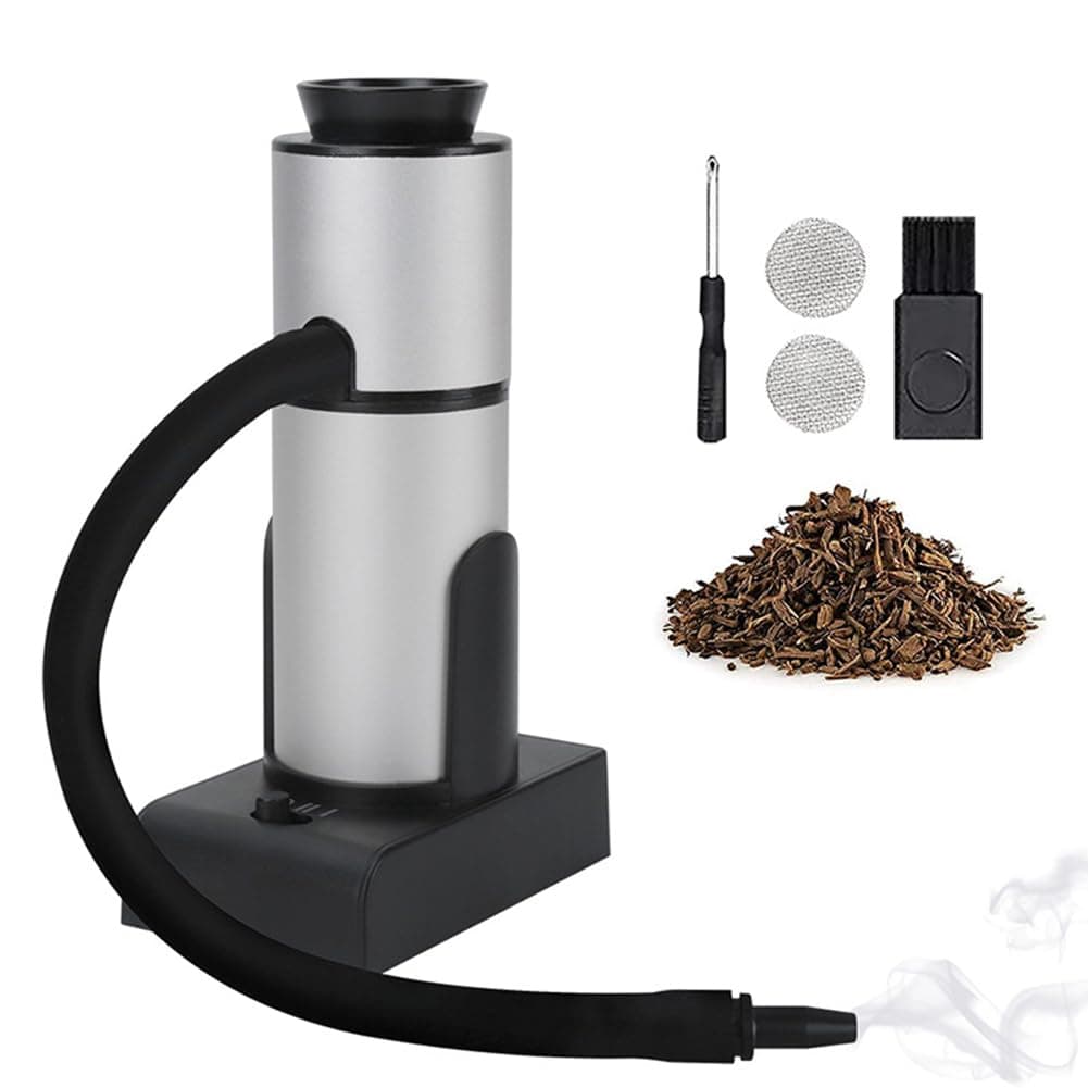 DEONG Portable Smoking Gun Wood Smoke infuser Kit, Handheld Cocktail Smoker, Kitchen Food Smoker for Meat Drinks Cheese BBQ Pizza Salmon Sous Vide, Wood Chips Included