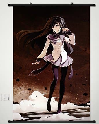 Home Decor Anime Puella Magi Madoka Magica Cosplay Wall Scroll Poster Fabric Painting Akemi Homura 23.6 X 35.4 Inches-060