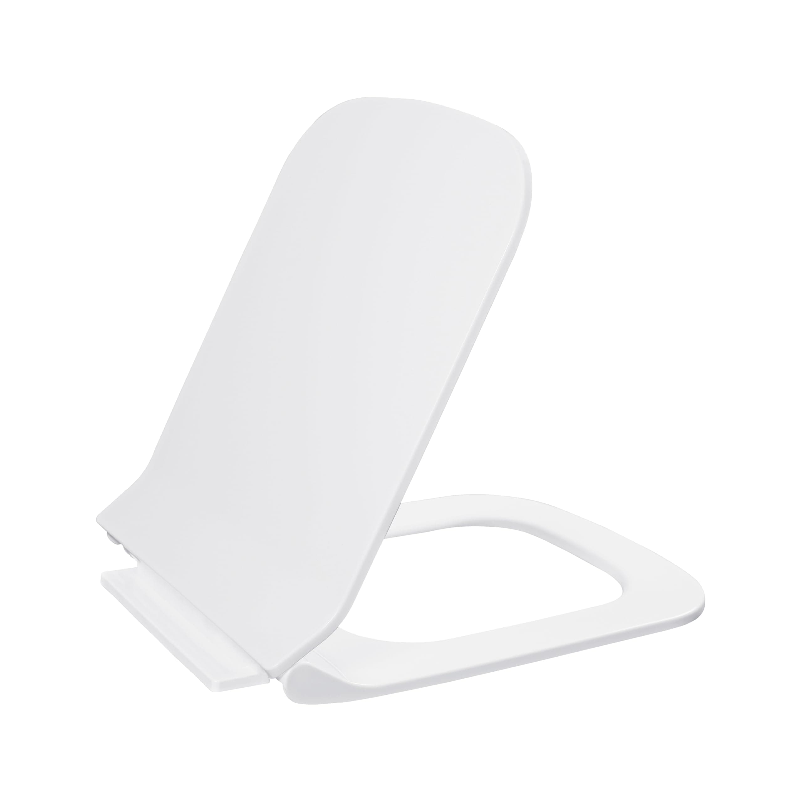 TAXAN U-Shape Toilet Seat Cover (45cm x 34cm) | White Plastic Commode Seat Cover With Soft Close Mechanism Glossy Finish, Easy to Clean | Toilet Cover For Bathroom With Installation Kit