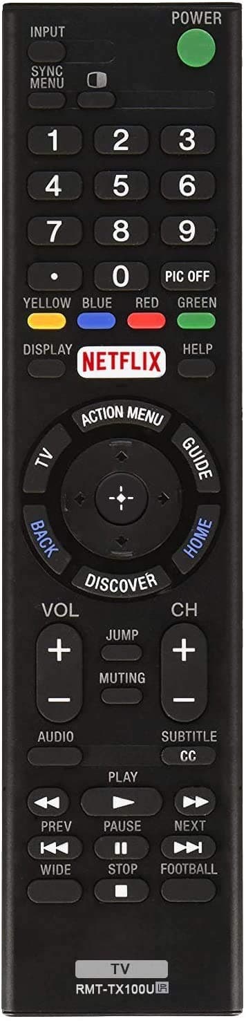 RMT-TX100U TV Remote Control Fit for Sony Smart Televisions (RMTTX100U)
