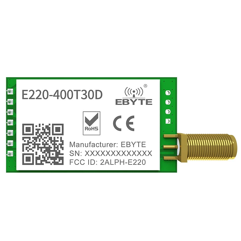 LLCC68 LoRa Wireless Serial Port Module 433MHz 470MHz UART 30dBm EBYTE E220-400T30D 10km Long Range Low Power Consumption Small Size Transceiver Transmitter Receiver