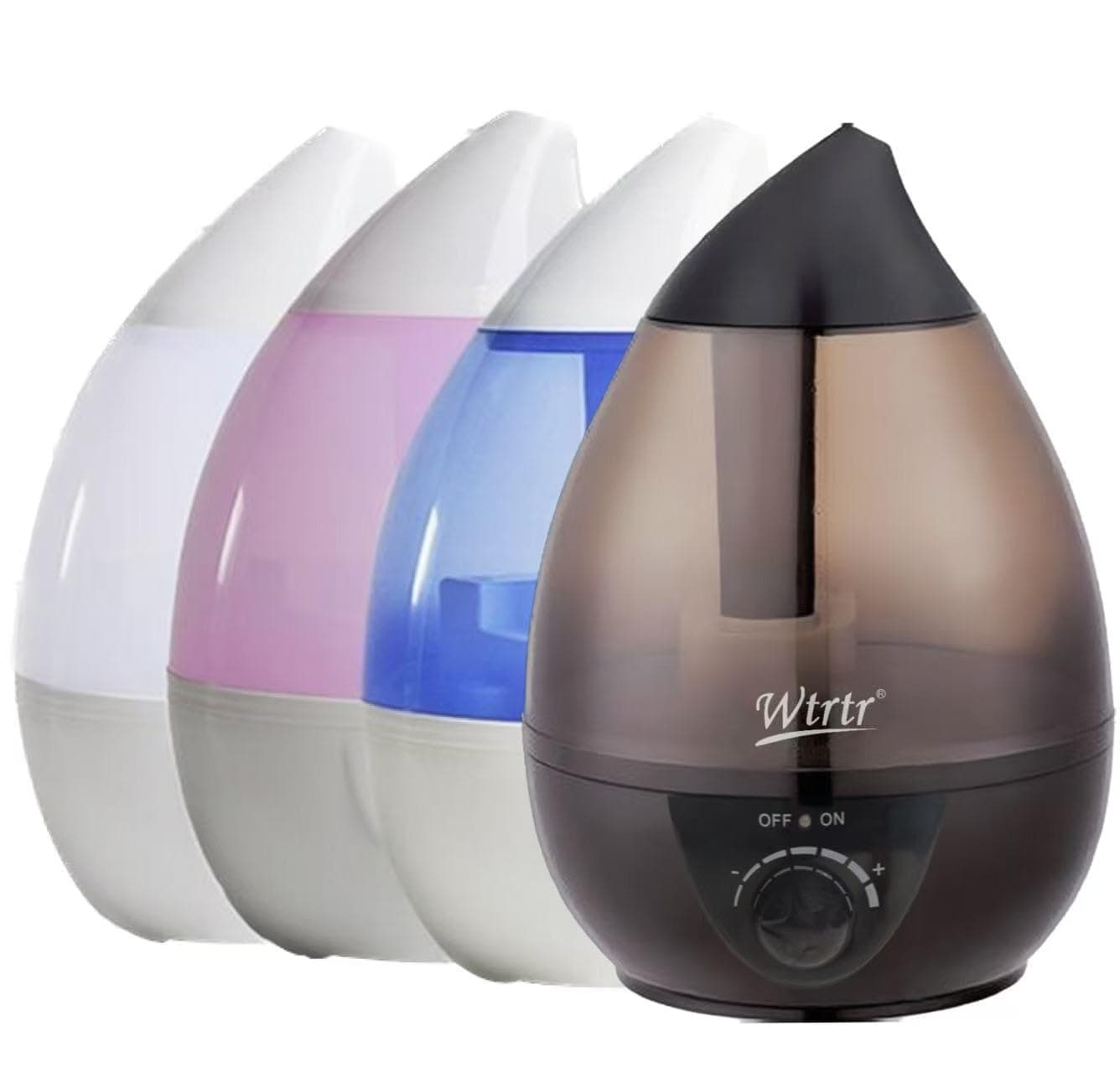 Wtrtr Cool Mist Humidifier for Bedroom, 3L Ultrasonic Air Humidifier for Babies, Premium Humidifying Unit, Whisper-Quiet Operation & Automatic Shut-Off (white)