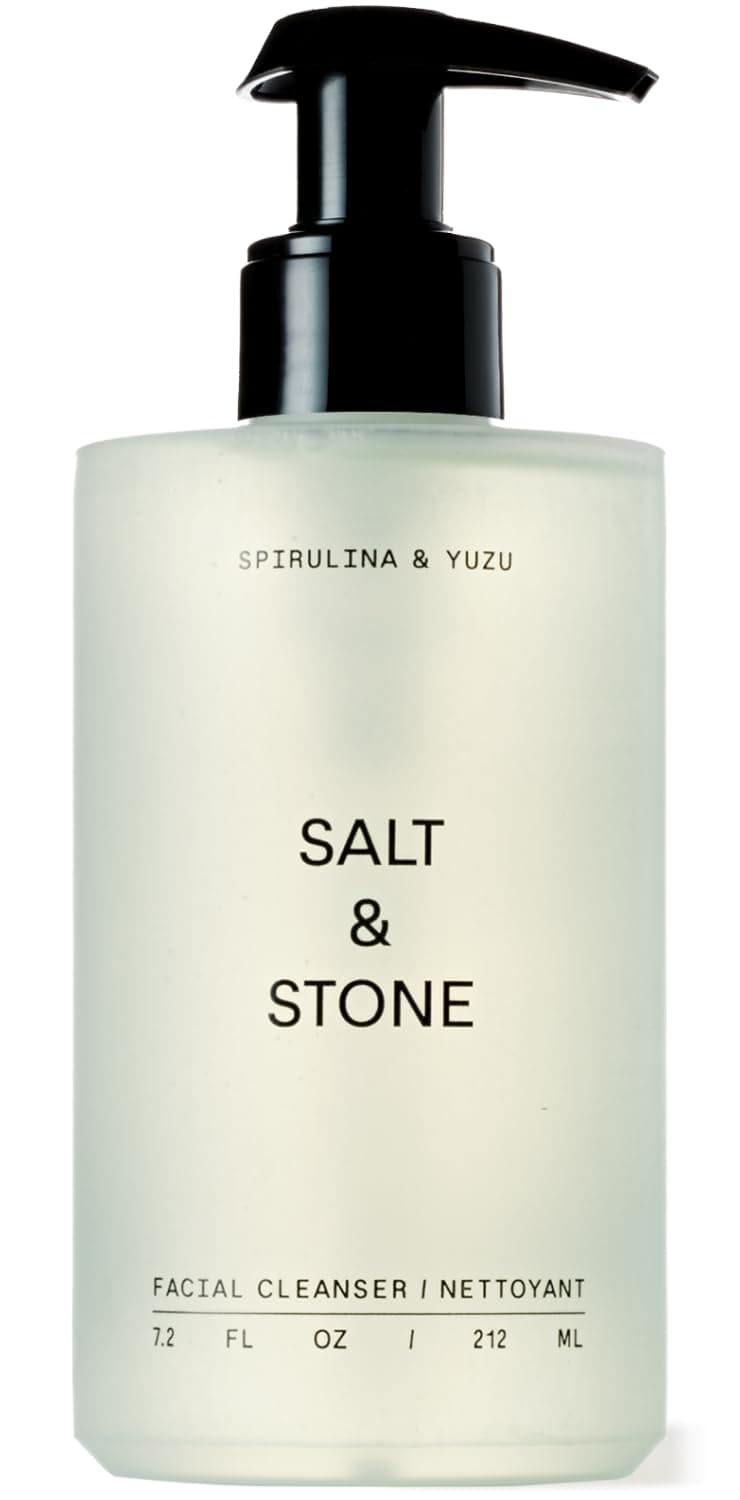 Facial Cleanser for Women & Men, Spirulina & Yuzu Gentle Facial Wash with Hyaluronic Acid, Squalane, For All Skin Types, Vegan, Cruelty Free, 7.2 oz