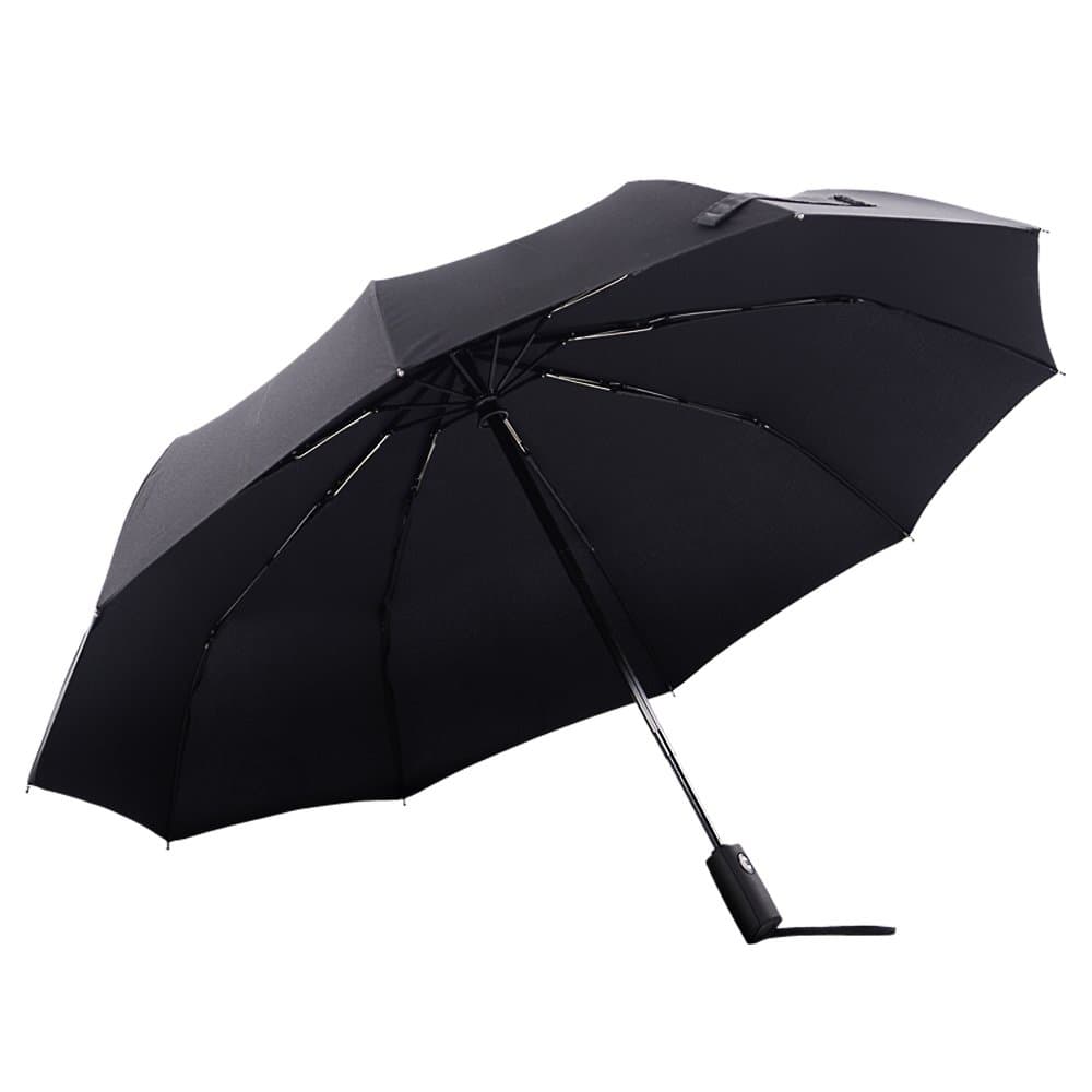 Colorain Windproof Travel Umbrella, Auto Open Close 10 Fiberglass Rib, Golf Size 46 Inch/54 Inch Folding Stick Umbrella for Men and Women with Gift Box