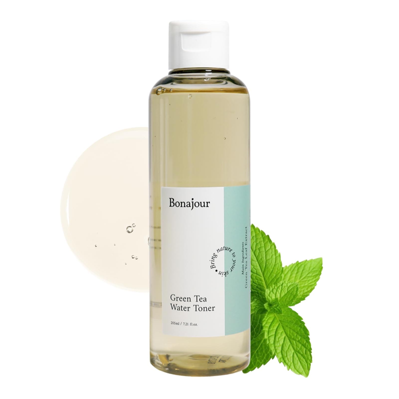 [BONAJOUR] Vegan Beauty Organic Green Tea & Hyaluronic Acid Facial Toner for Dry Skin - 100% Pure Natural Moisturizer & High Moisture Type, Anti Aging, Anti Wrinkle, 7.2 fl. oz