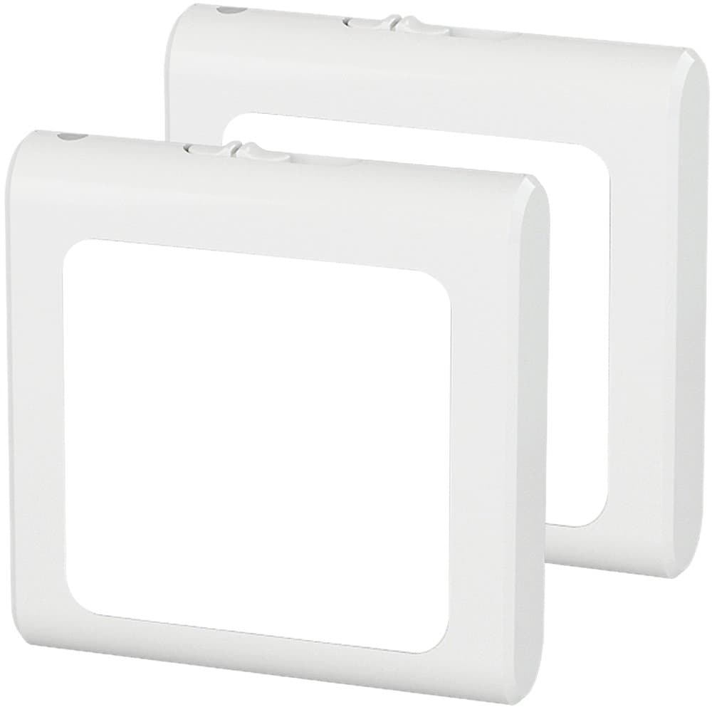 Plug in LED Night Light with Dusk to Dawn Sensor and Adjustable Brightness with Switch Nightlight for Living Room, Kids Baby Adults Bedroom, Kitchen Room, Hallway, Stairway, 2 Pack, Cool White