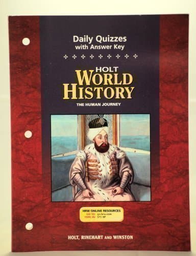 Holt World History: Human Journey: Daily Quizzes with Answer Key
