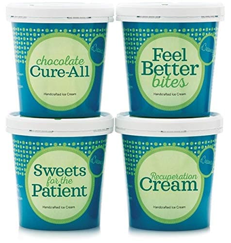 Wisdom Teeth Removal Ice Cream Gift Box - Get Well Care Package - 4 Pints of Premium (Smooth) eCreamery Ice Cream Shipped Right to their Door - For Him, Her or Kids