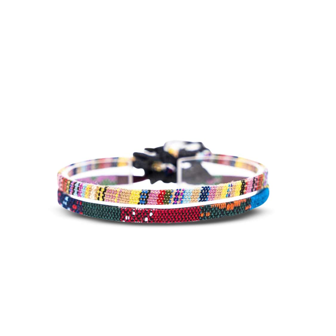 Made by Nami Surfer Beach Bracelet Set Men & Women - 2x Braided Boho Summer Bracelets - Handmade Festival Jewellery - Waterproof & Adjustable - Ethnic Hippie Style (Yellow & Ethnic (U))