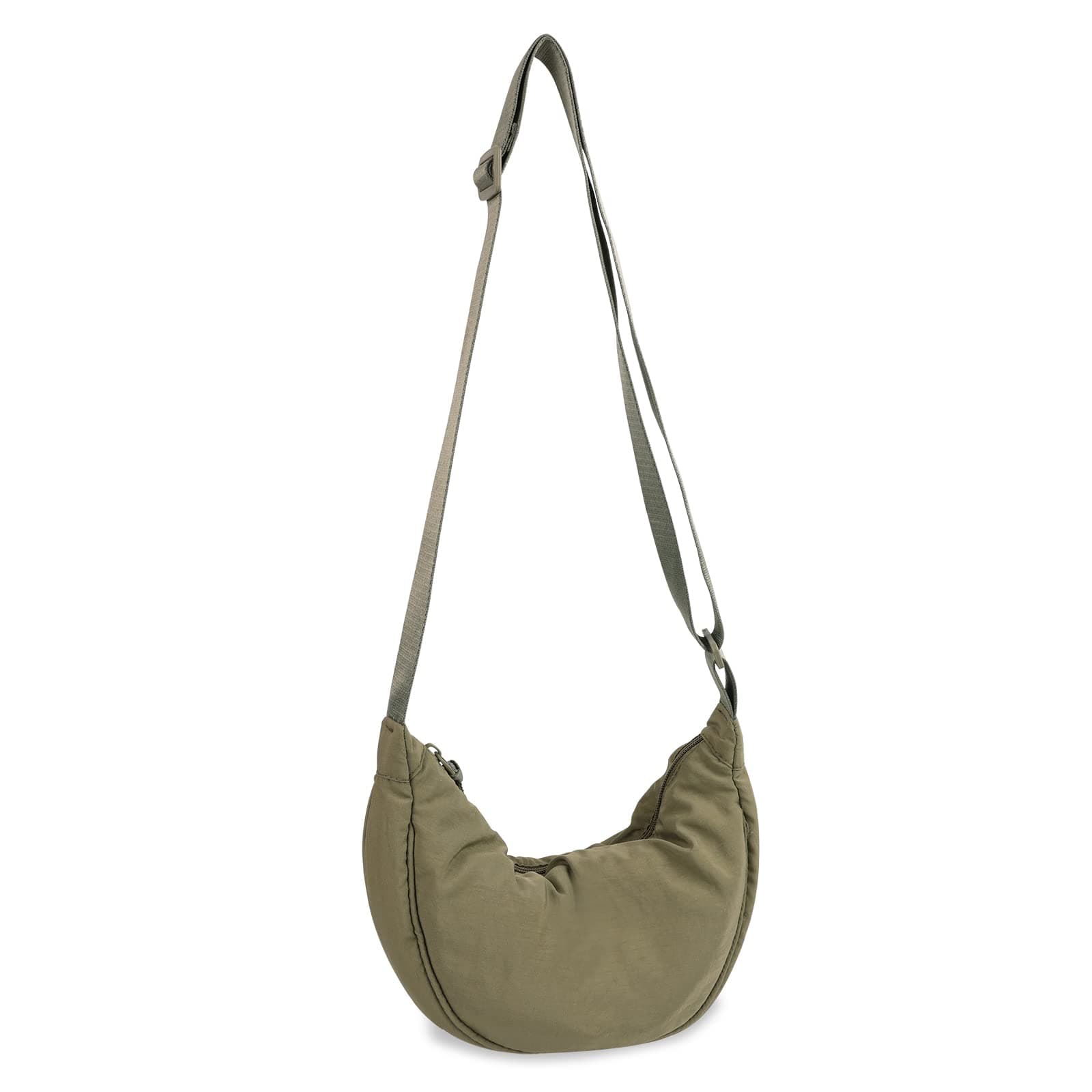 Nylon Crescent Crossbody Bag for Women Purses Trendy Men,Small Travel Sling Bag Hobo