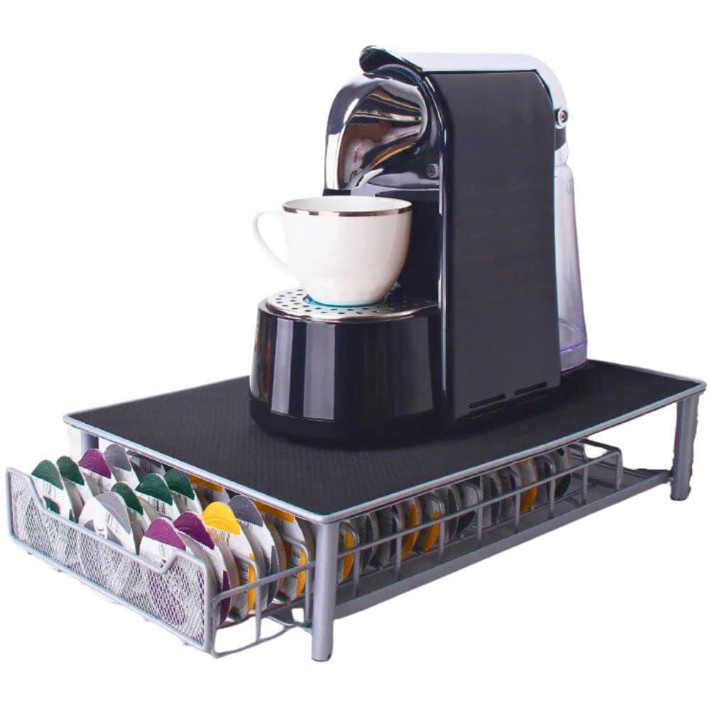 Kitchenista Pod holder for Tassimo - 60 Capsule Holder Pullout Tray Stand - Mesh Rack