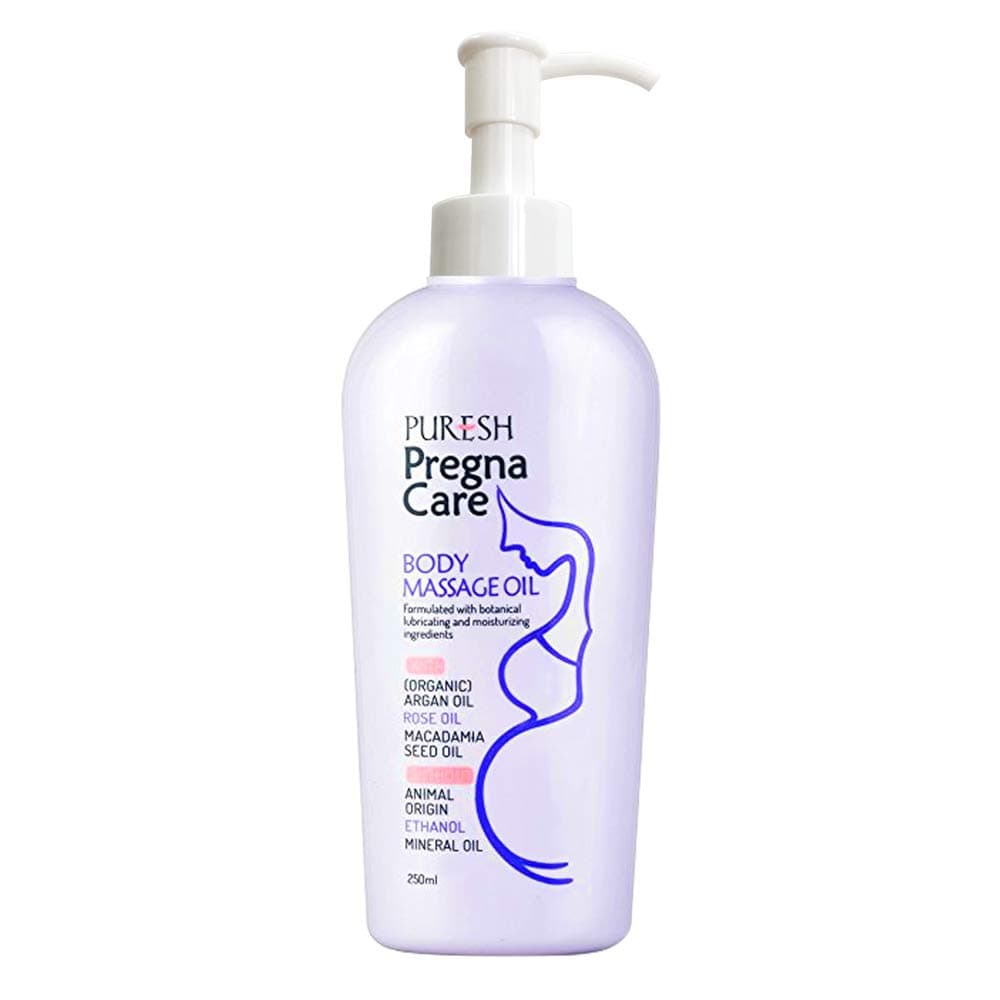 (ON SALE) Puresh Pregna-Halal Certified Natural Pregnant Care, Body Massage Oil, harmless, safe to use for pregnant women, babies or anyone, baby massage