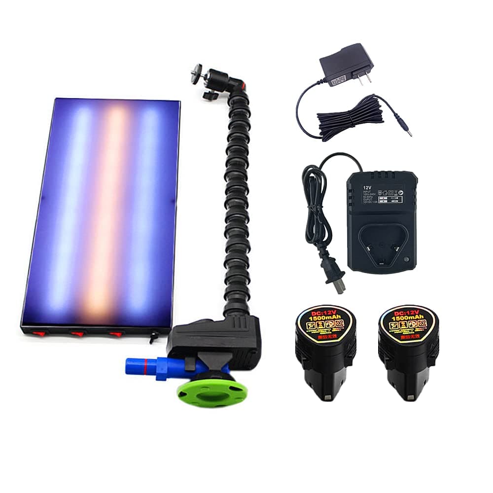 PDR Light, Paintless Dent Repair Tools, Car Dent Reflector LED Stripe Line Board, Automobiles Body Stripe Testing Light with Lithium Battery - for Car Body Dent Removal