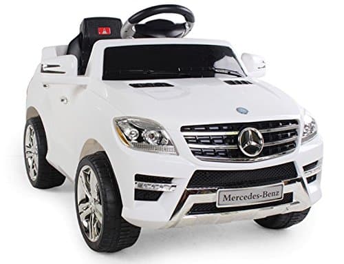 Mondial Toys Electric Car for Children 6V 2 Motors with Remote Control 2.4G Mercedes Benz ML 350 SUV White