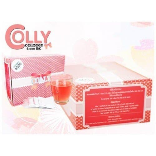 Colly Pink Collagen 6000mg. Strawberry Flavor Fish Collagen 30 sachets/Box.