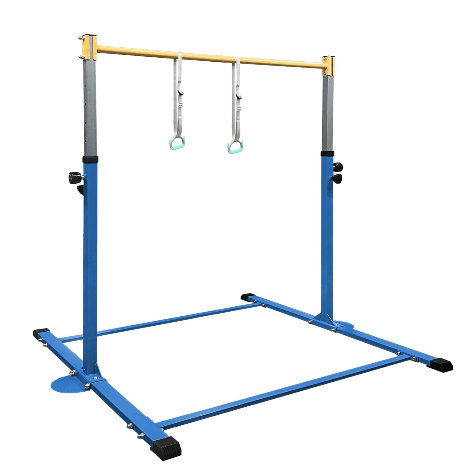 GLANT Gymnastic Kip Bar,Horizontal Bar for Kids Girls Junior,3' to 5' Adjustable Height,Home Gym Equipment,Ideal for Indoor and Home Training,1-4 Levels,300lbs Weight Capacity (Blue)