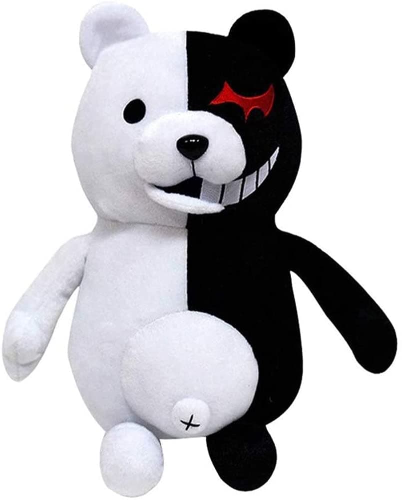 LISM Danganronpa Monokuma Plush Toy Doll Cosplay Monomi Monobear Stuffed Animals Toys Super Cute Soft Toy Figures Creative Birthday for Boys and Girls (Monokuma, 9.84 in)