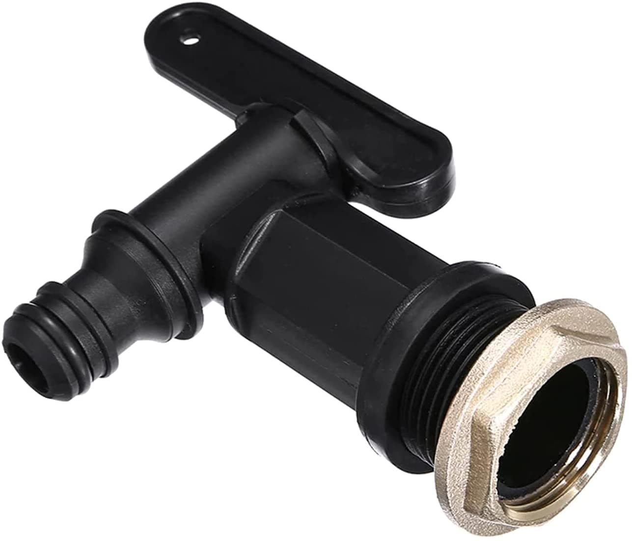 UMART Water Butt Tap Hozelock Connector Hosepipe Rain Barrel/ ¾ BSP Thread Replacement Tap Plastic Snap-Fit Connector Beer Home Brew Garden Hose.