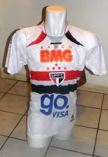 SAO PAULO BRASIL SOCCER JERSEY SIZE LARGE - see measurement on listing for sizing