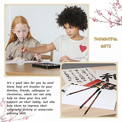 中国書道筆 12本 絵画 筆記筆 水彩筆 セット 漢字 和墨画 描画用ブラシ 漢字アートブラシ ロールアップブラシホルダー付き