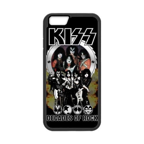 Fashion Kiss Rock Band Hard Gel Rubber Phone Case Cover for iPhone 6 4.7 inch