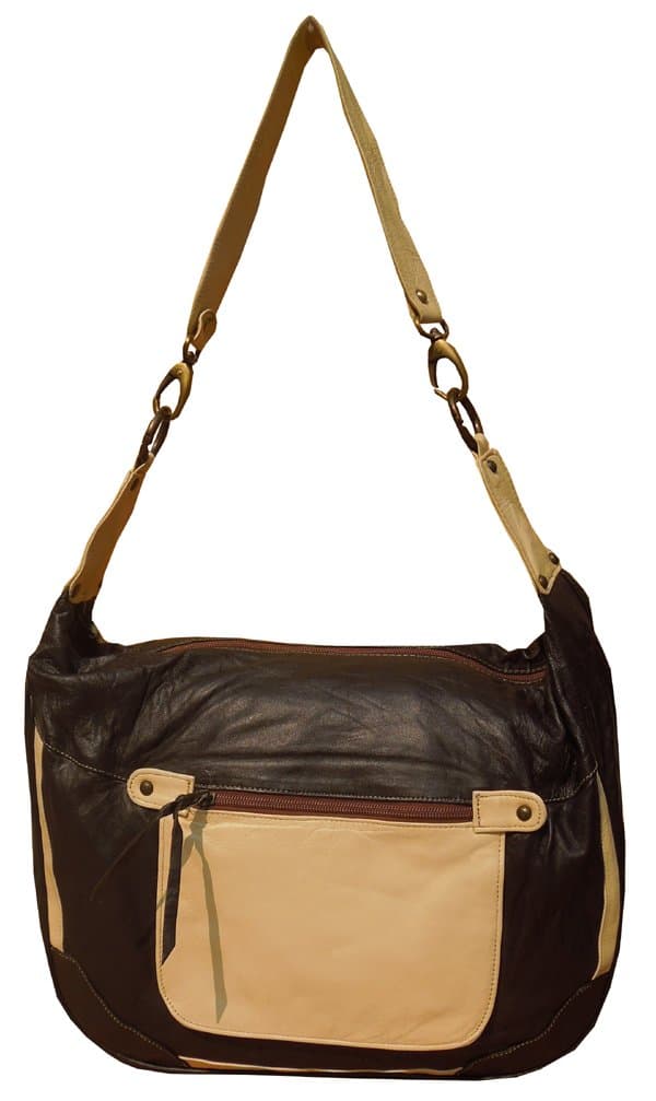 Spice Art Brown Genuine Sheep Nappa Leather Handbag for Women's