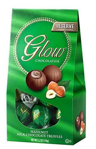 Glow Premium Kosher Hazelnut Milk Chocolate Truffles Gift Box 5.2-ounce Box (3 Pack)