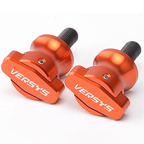 Orange Aluminum CNC 8mm Swingarm Arm Spool Sliders with Logo for Kawasaki Versys 300 650 1000 X